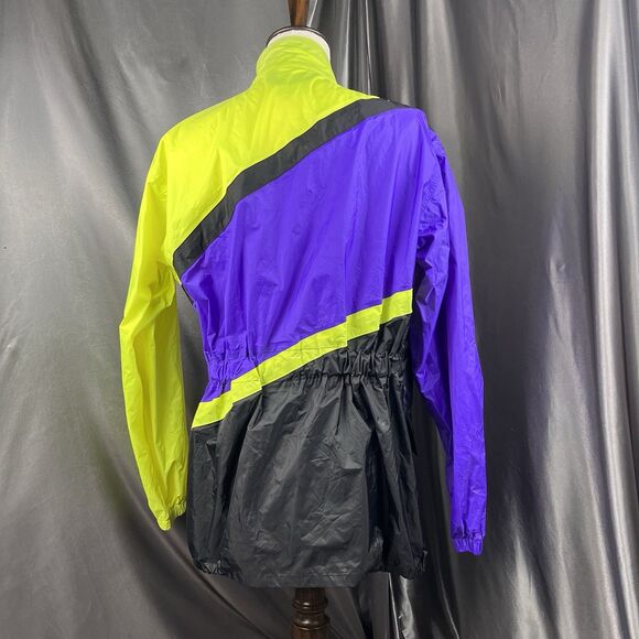 VTG Belstaff Dry Rain Jacket Nylon Moto Retro Purple Neon Storage Fanny Bag Sz L - Picture 6 of 9